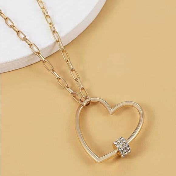 Gold Heart Rhinestone Waist Chain - Picture 3 of 3